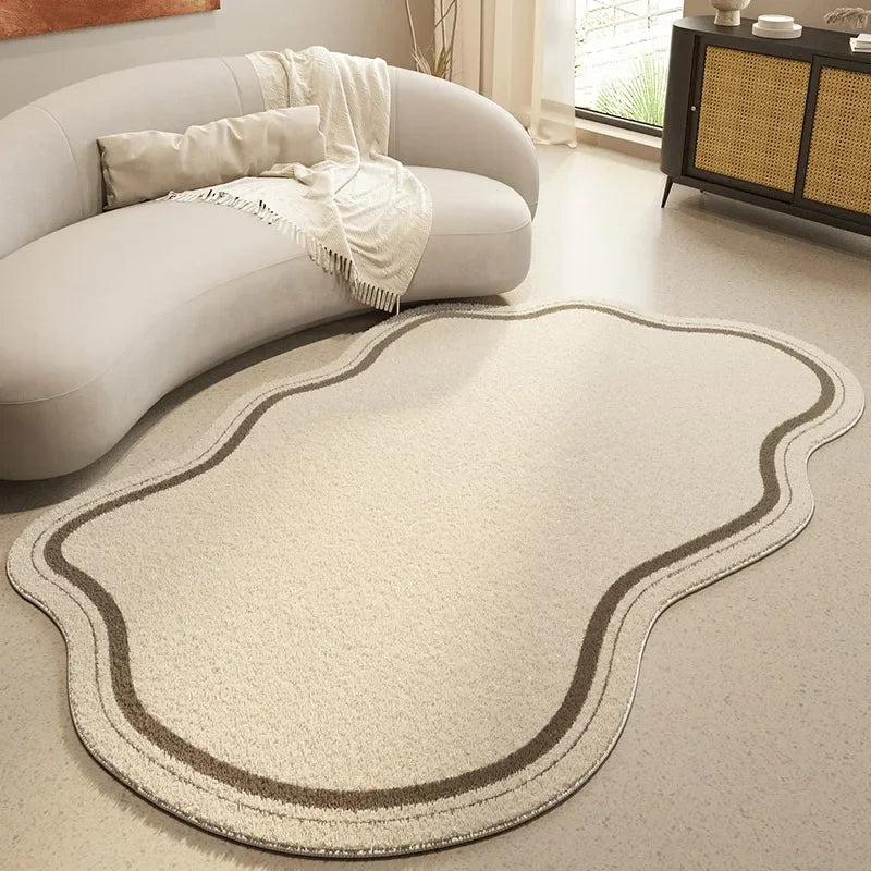 Cream, Non-Slip, Soft Floor Mats