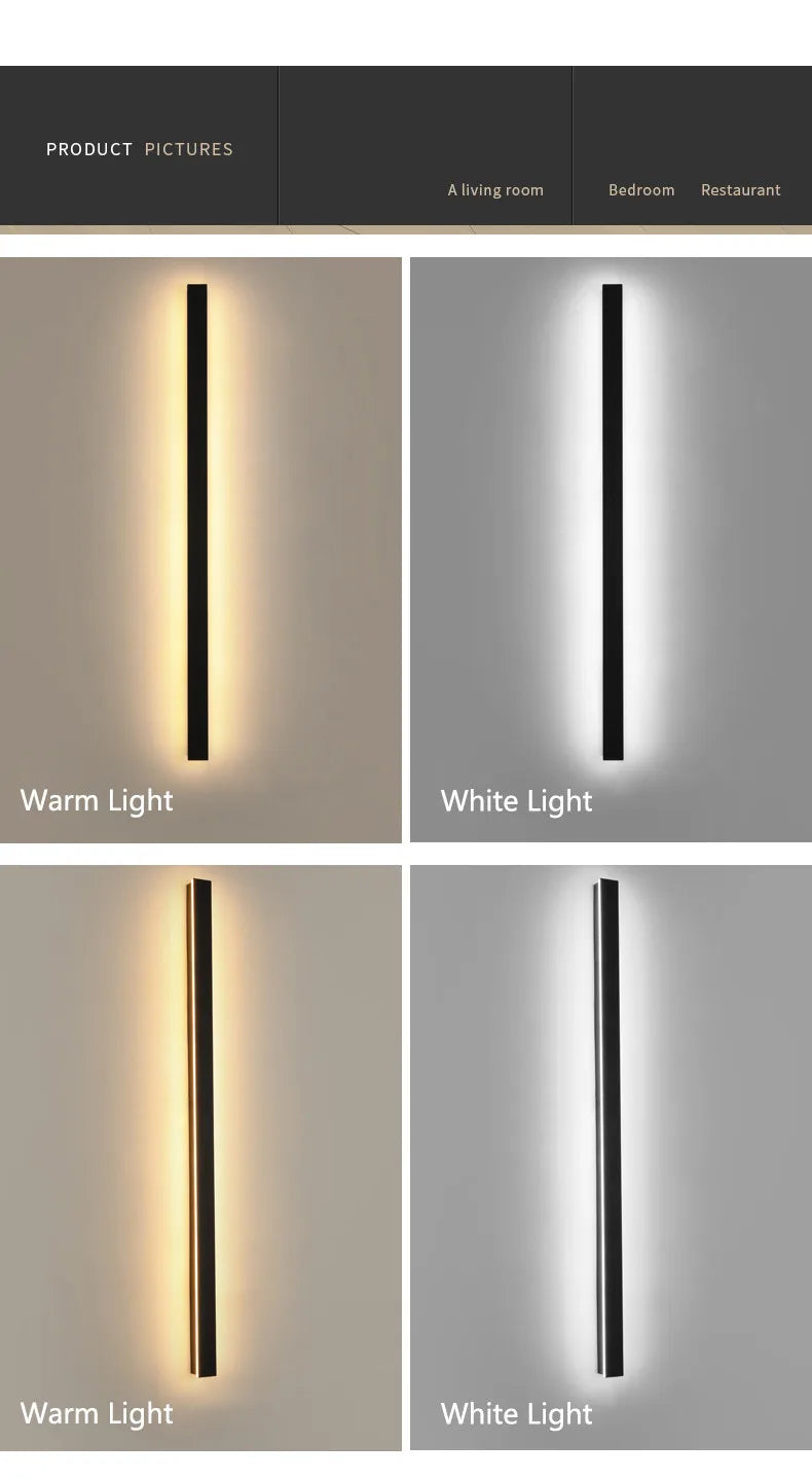 Waterproof Outdoor Garden Wall lamps, LED, Black, White