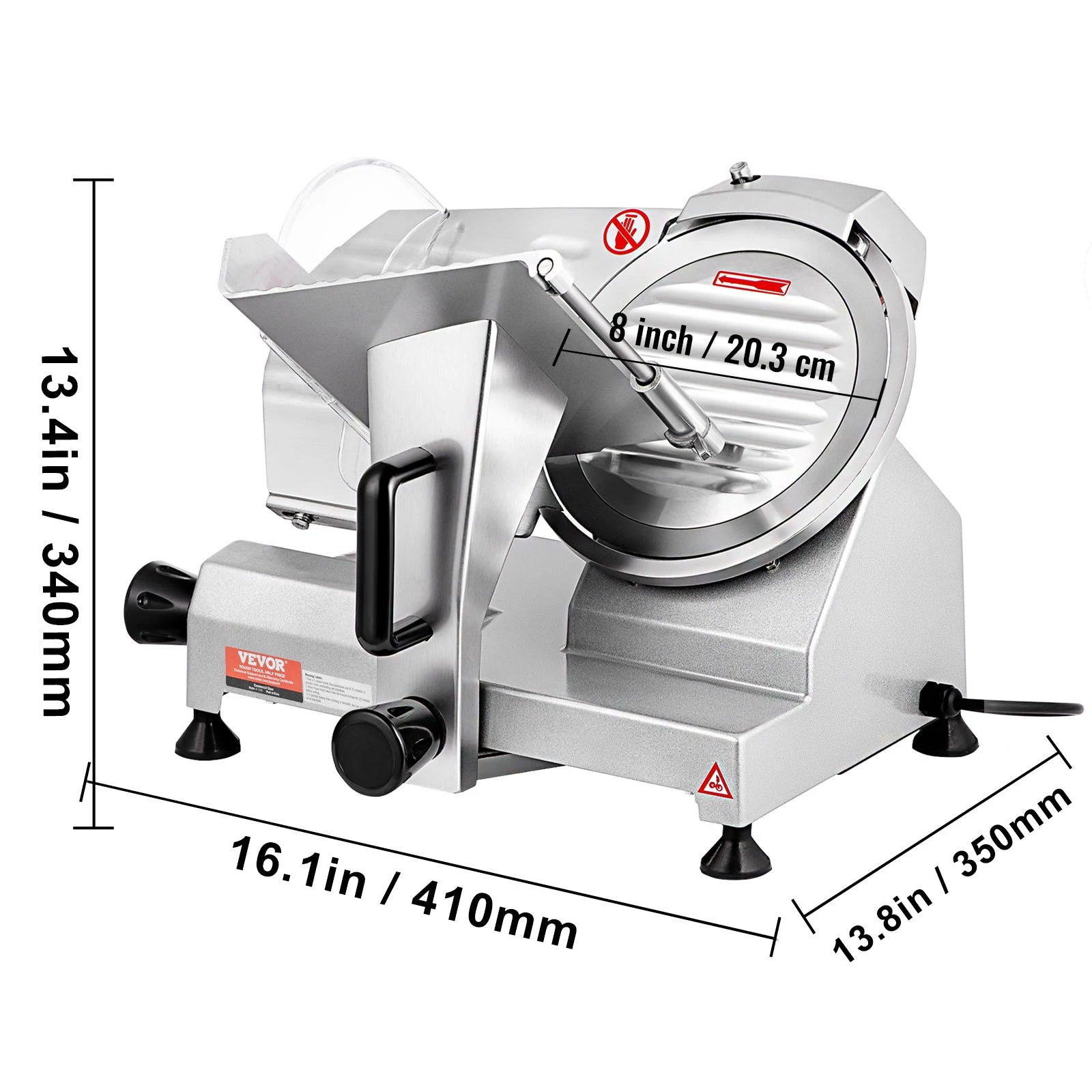 Electric Deli Food Slicer Adjustable Thickness, Meat, Cheese