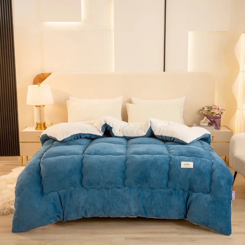 double-sided lamb wool quilt, Various Colors, Sizes