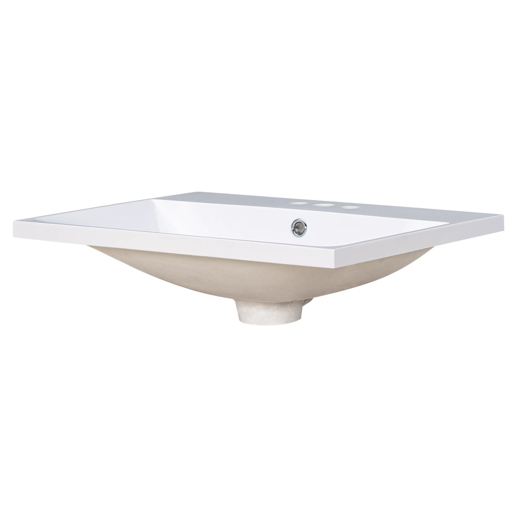 24-Inch Single Basin 



24" Single Basin Vanity Resin Top Only, 3 Faucet Hole