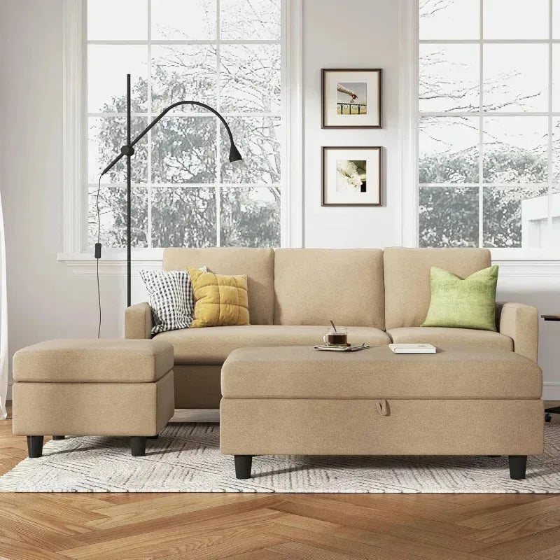 3-Pc. Convertible Sleeper, Storage