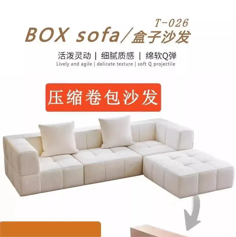 Customizable Fabric Living Room, Marshmallow Sofa