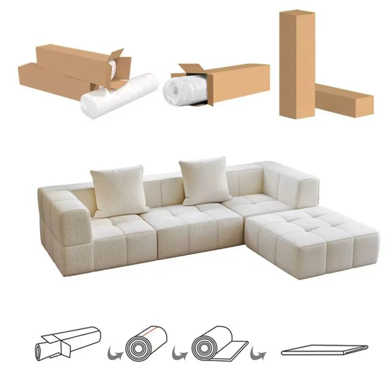 Customizable Fabric Living Room, Marshmallow Sofa