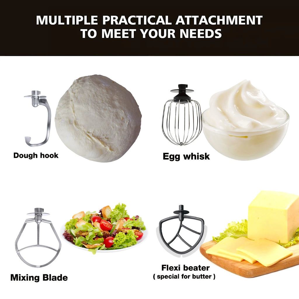 5Qt Stand Mixer, 6+P Speed, Food, Butter Beater