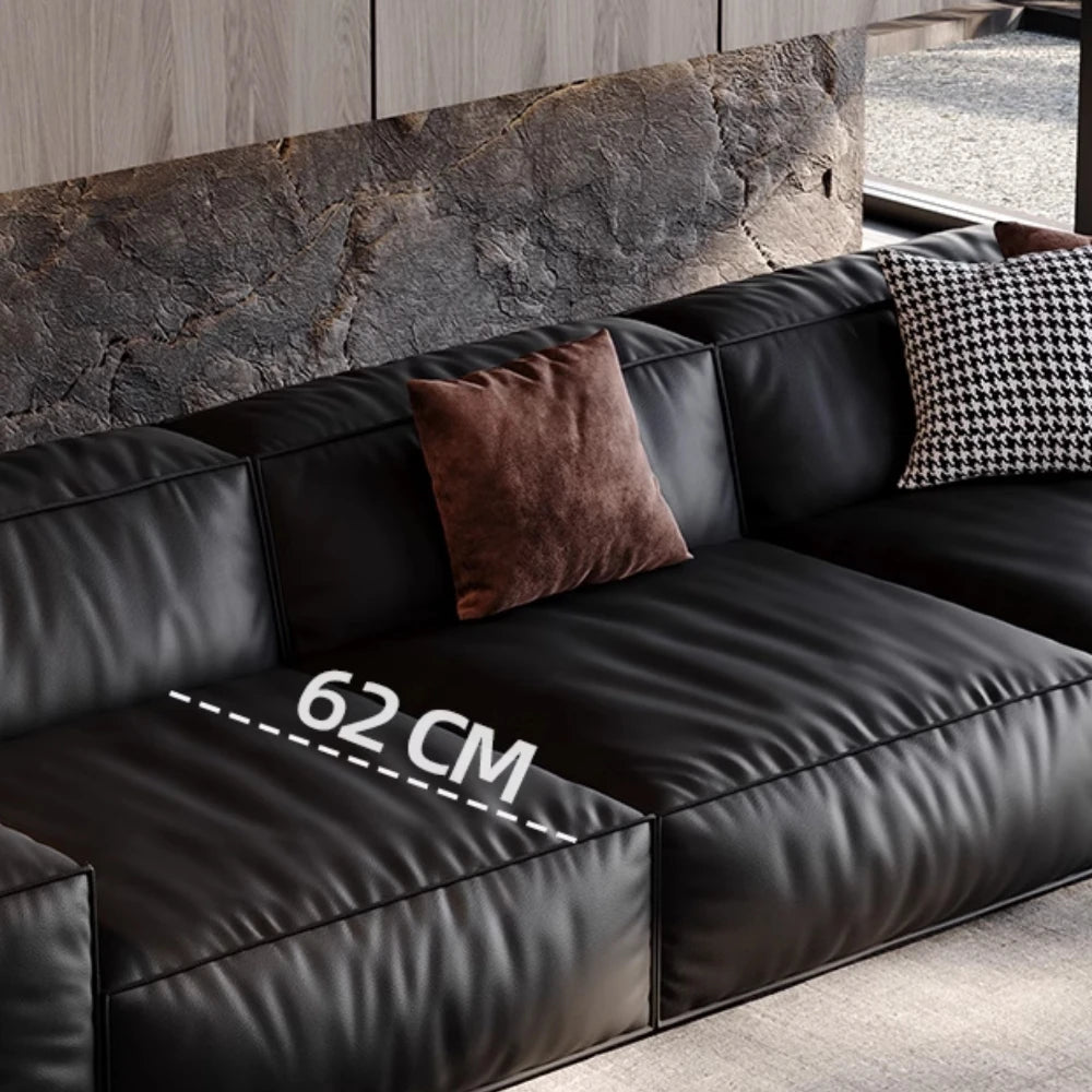Composite Leather Sectional Apartment Sofa