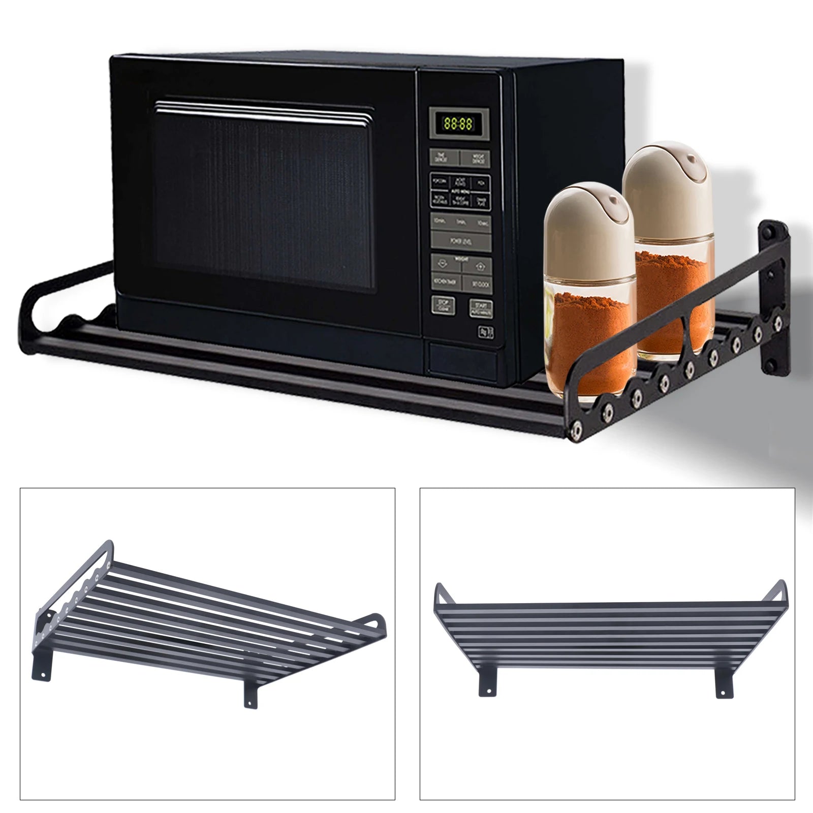 Wall-Mounted Microwave Oven Rack 50kg Capacity
