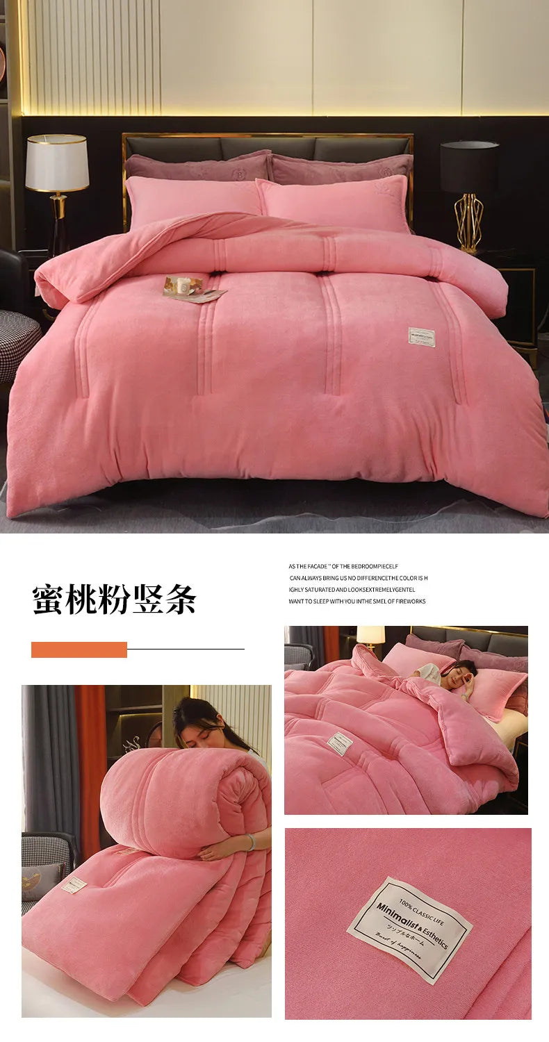 double-sided lamb wool quilt, Various Colors, Sizes