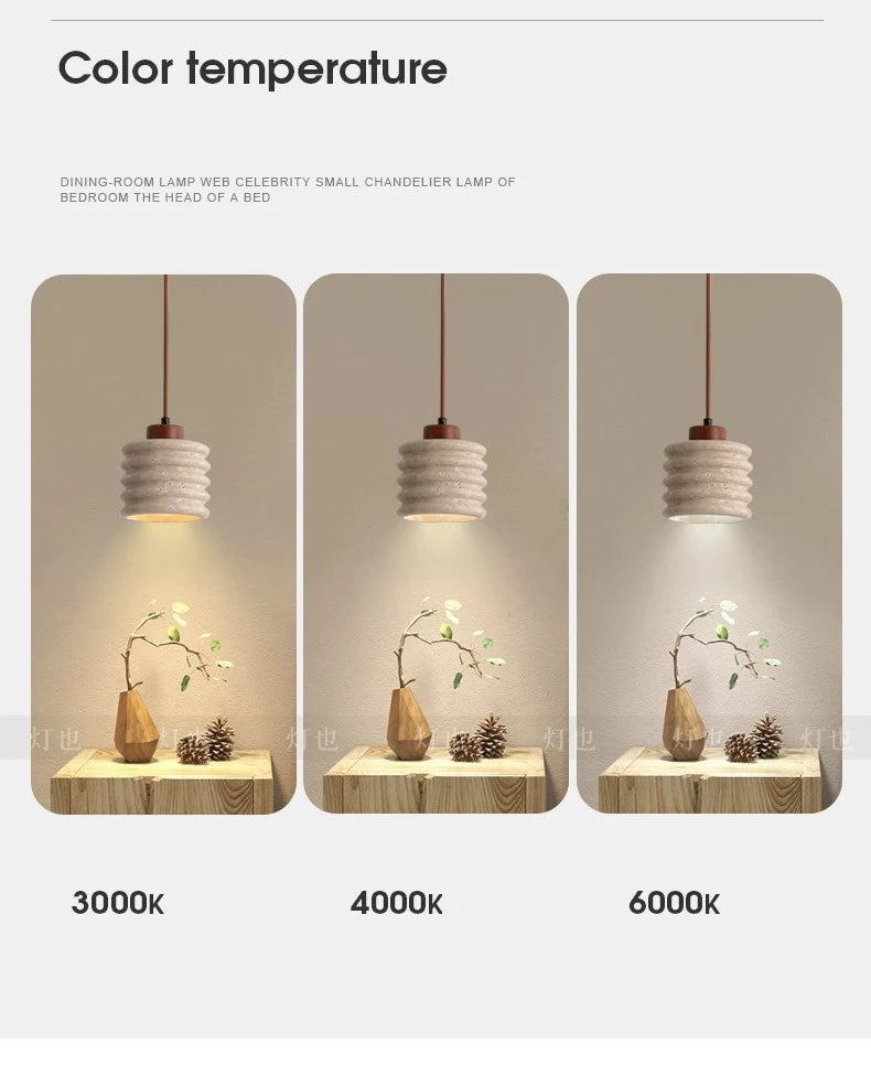 Yellow Cave Stone Led Pendant Lamp, Small Hanging Lighting