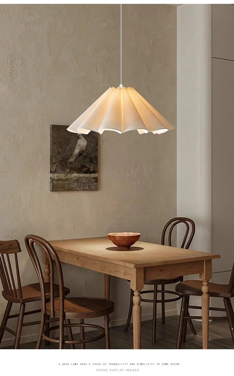 Fabric Led Chandelier Pendant Lamp, Adjustable Cord