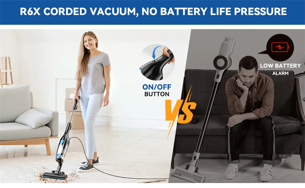 Extra Long Cord Handheld Vacuum Hard Floor