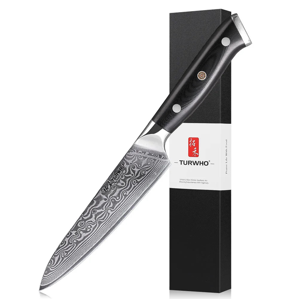 5" 67 Layer Damascus Steel Slicing, Paring Knife