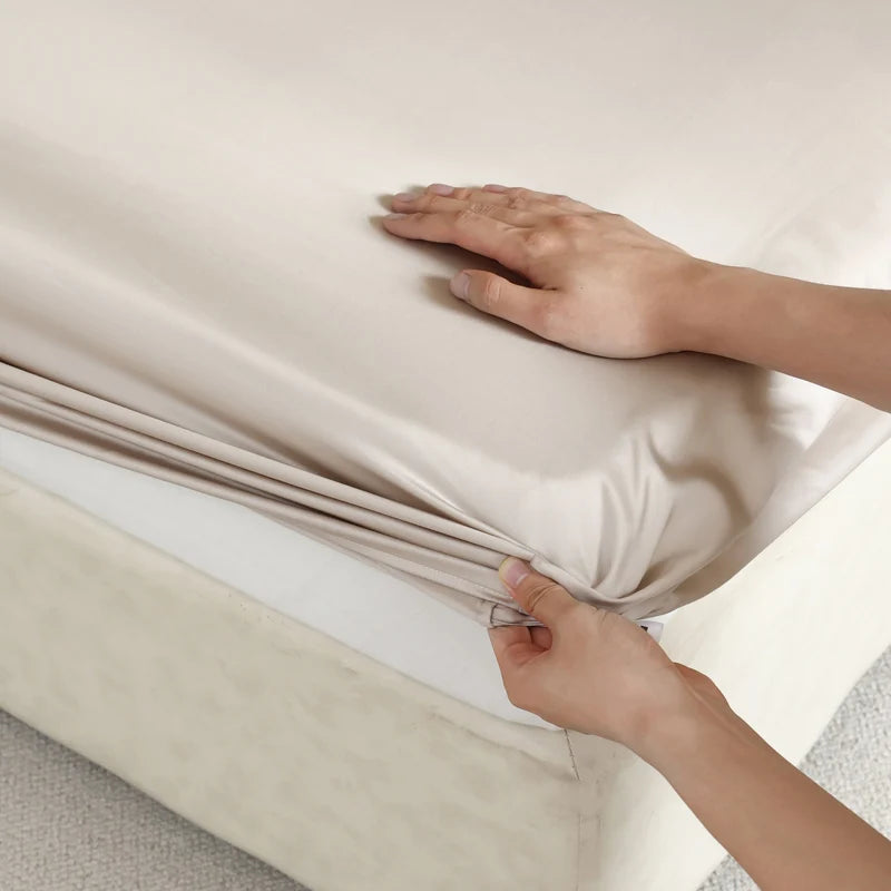 Mulberry Silk Fitted Sheet, Non-Slip Bed Cover