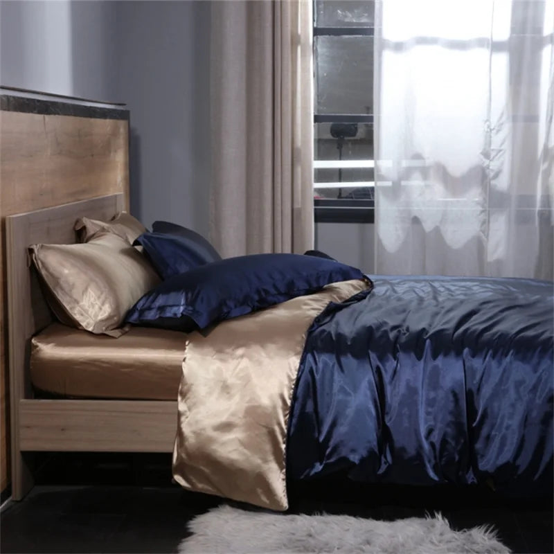 Satin Bedding Set, Duvet Cover, Sheets, Pillowcases