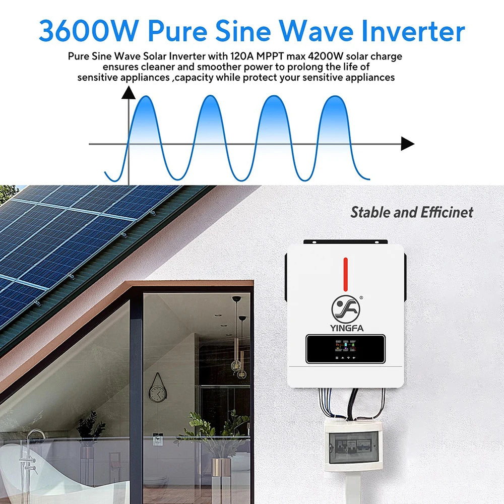 Solar Power Pure Sine Wave Inverter 3.6kW 24V 110V