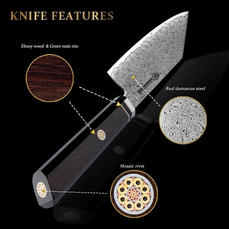 5.4” Bunka Knife 67 Layers Damascus Steel