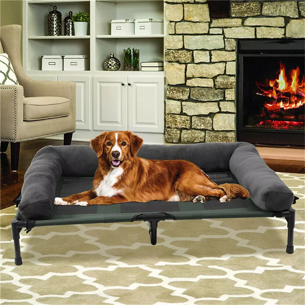 Elevated Dog Bed, Cooling Raised Pet Lounger