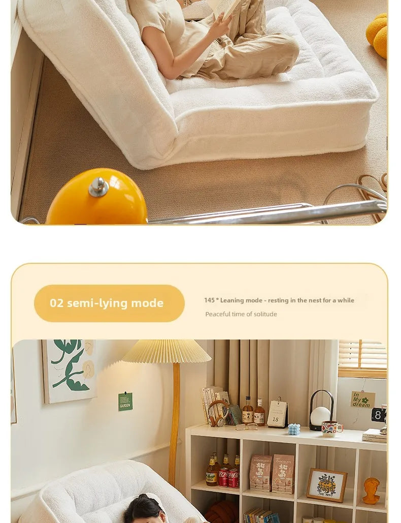 reclining and sleeping single bedroom small sofa