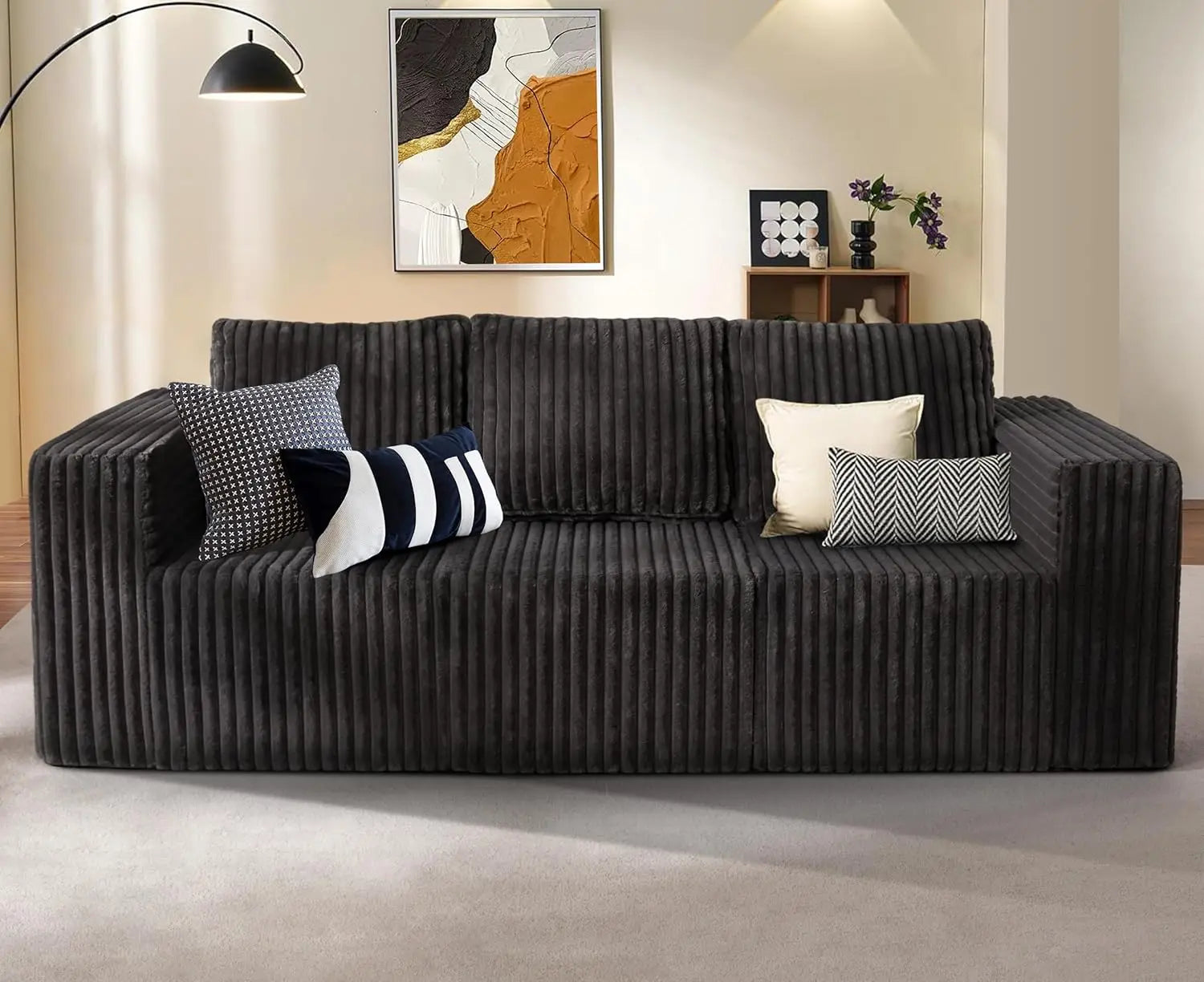 3-Seater Modular Couch, Deep Seat, Pillows