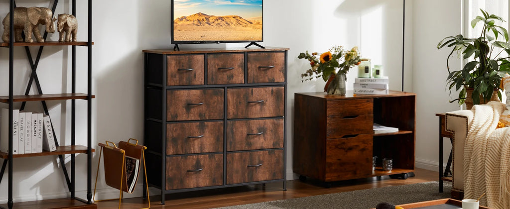 Dresser, 9 Fabric Storage Drawers