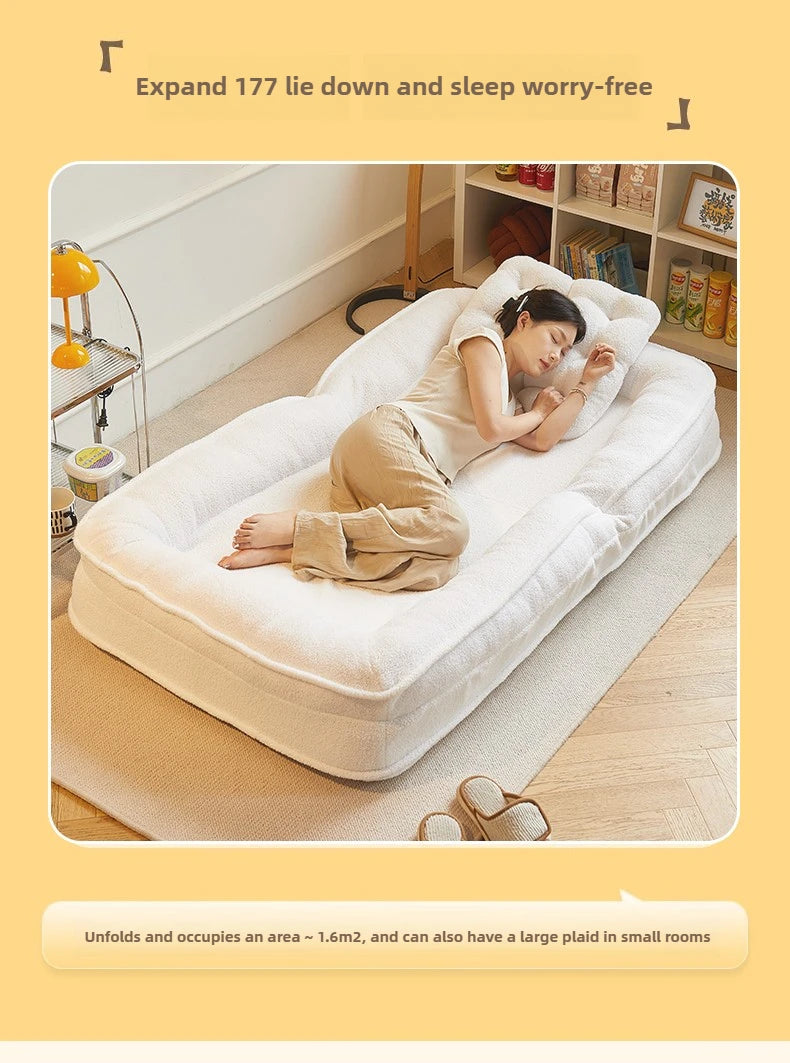 reclining and sleeping single bedroom small sofa