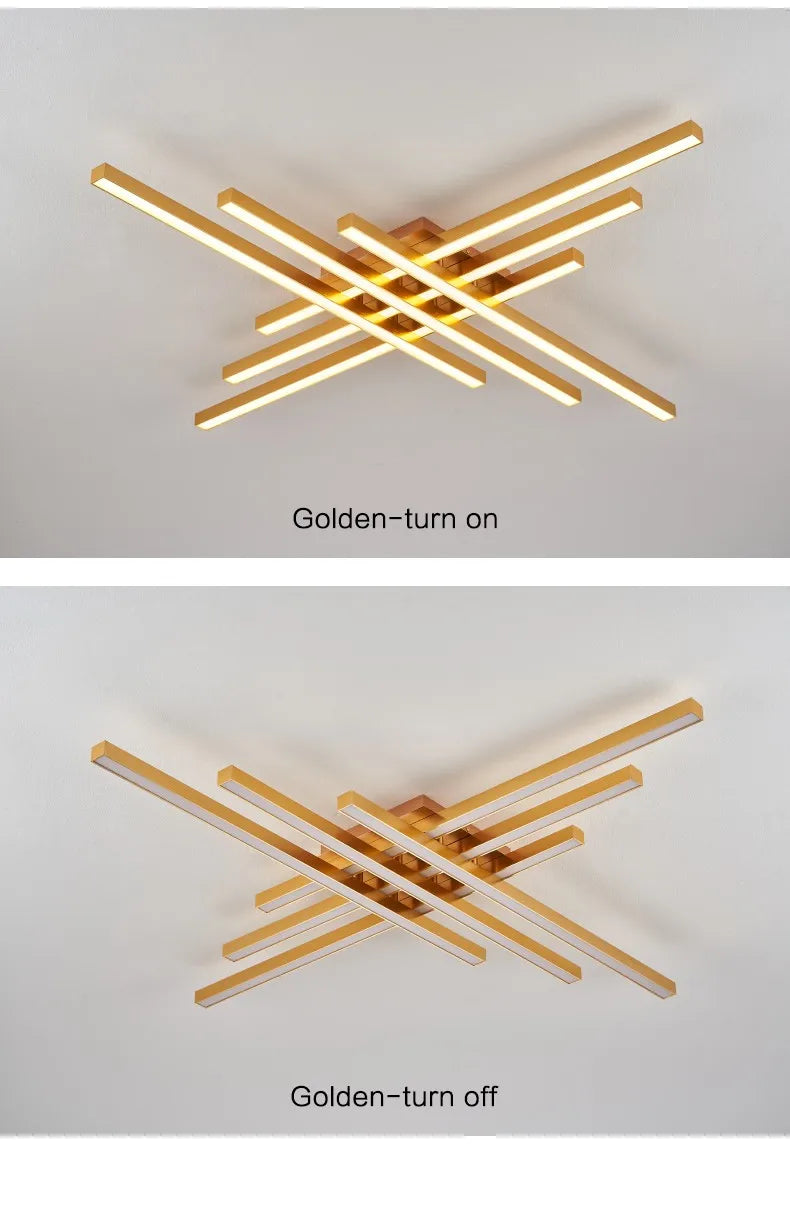 square led ceiling lamp, strip lights, black, white