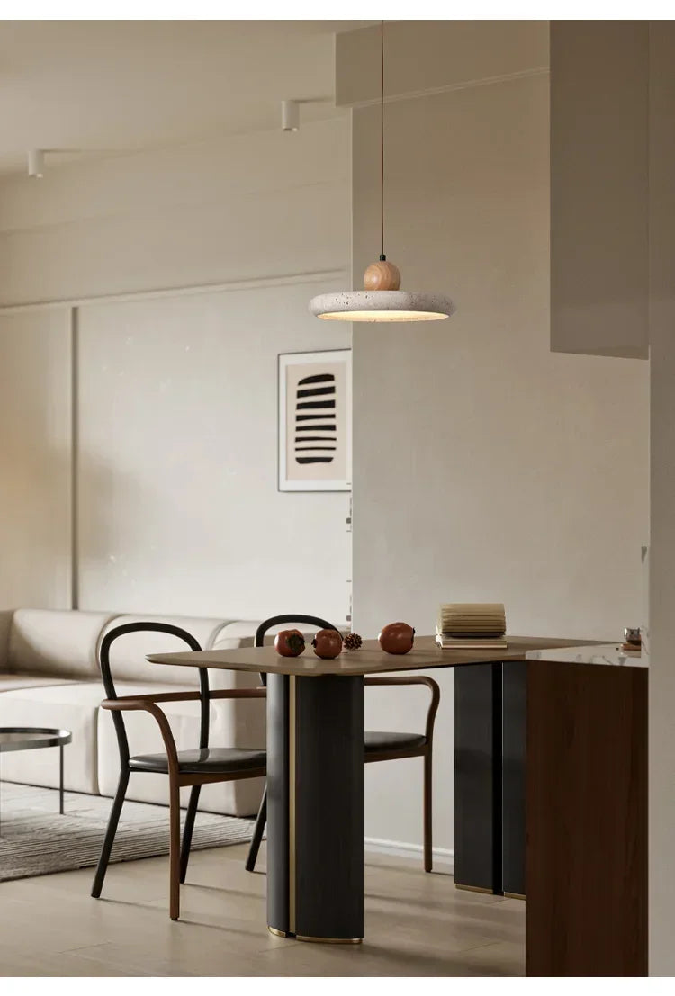 Yellow Travertine LED Pendant Lights