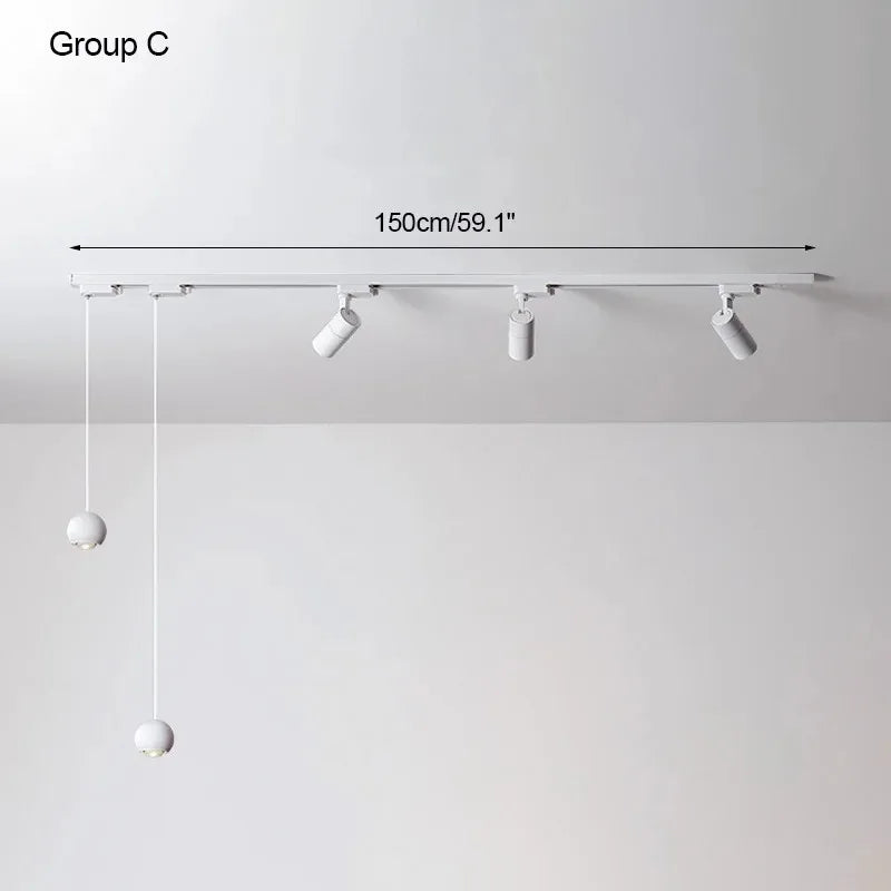 Surface mounted track lights, spotlights, LED, Hanging