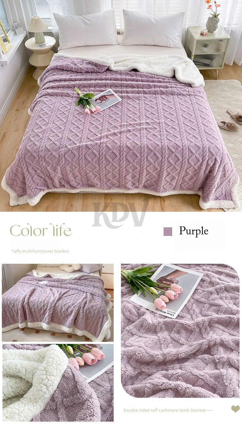 Fleece Blanket, Thick Warm, Single, Double, 10 Colors