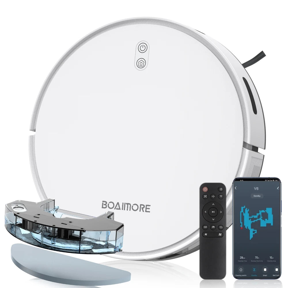 Robot Vacuum Cleaner, Mop, WiFi/Voice, Auto-Recharge