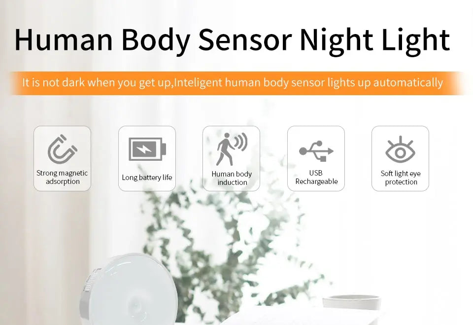 Rechargeable LED Lights Motion Sensor Night Light