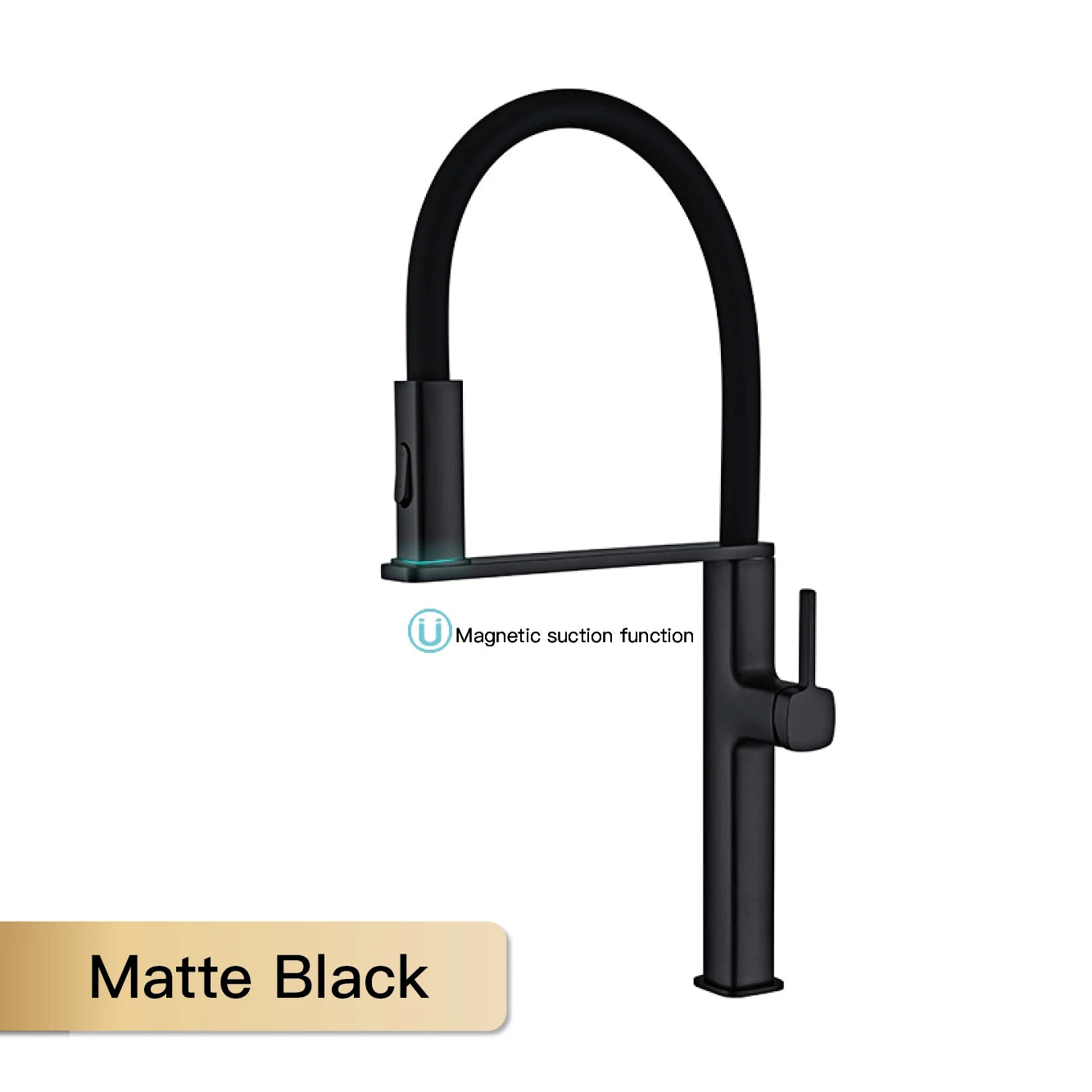 black kitchen faucet, 2 function Spray