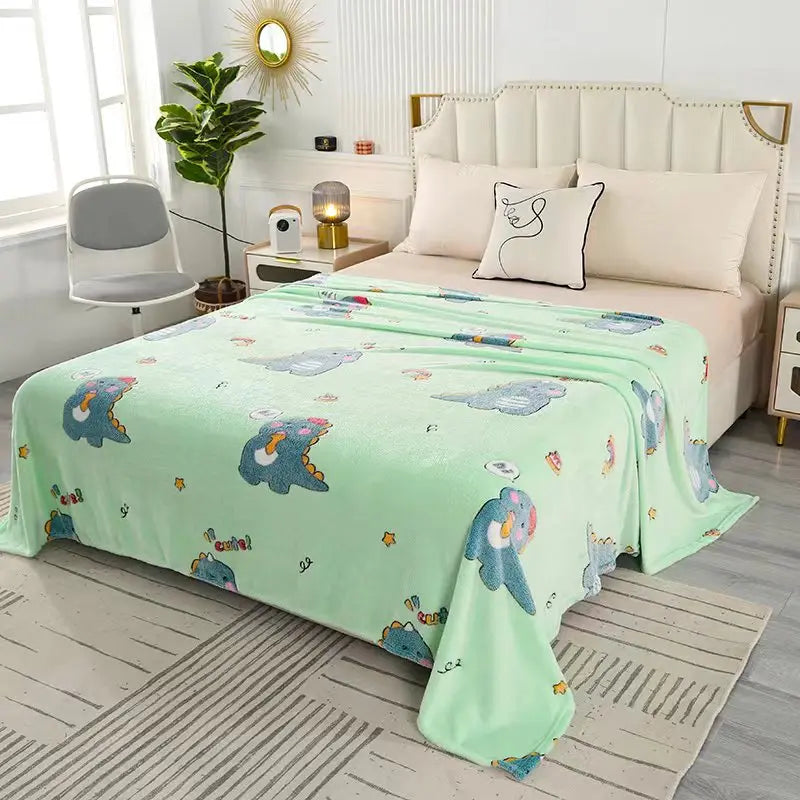 Flannel Blankets, Soft Comfortable, Various Colors, Patterns, Sizes