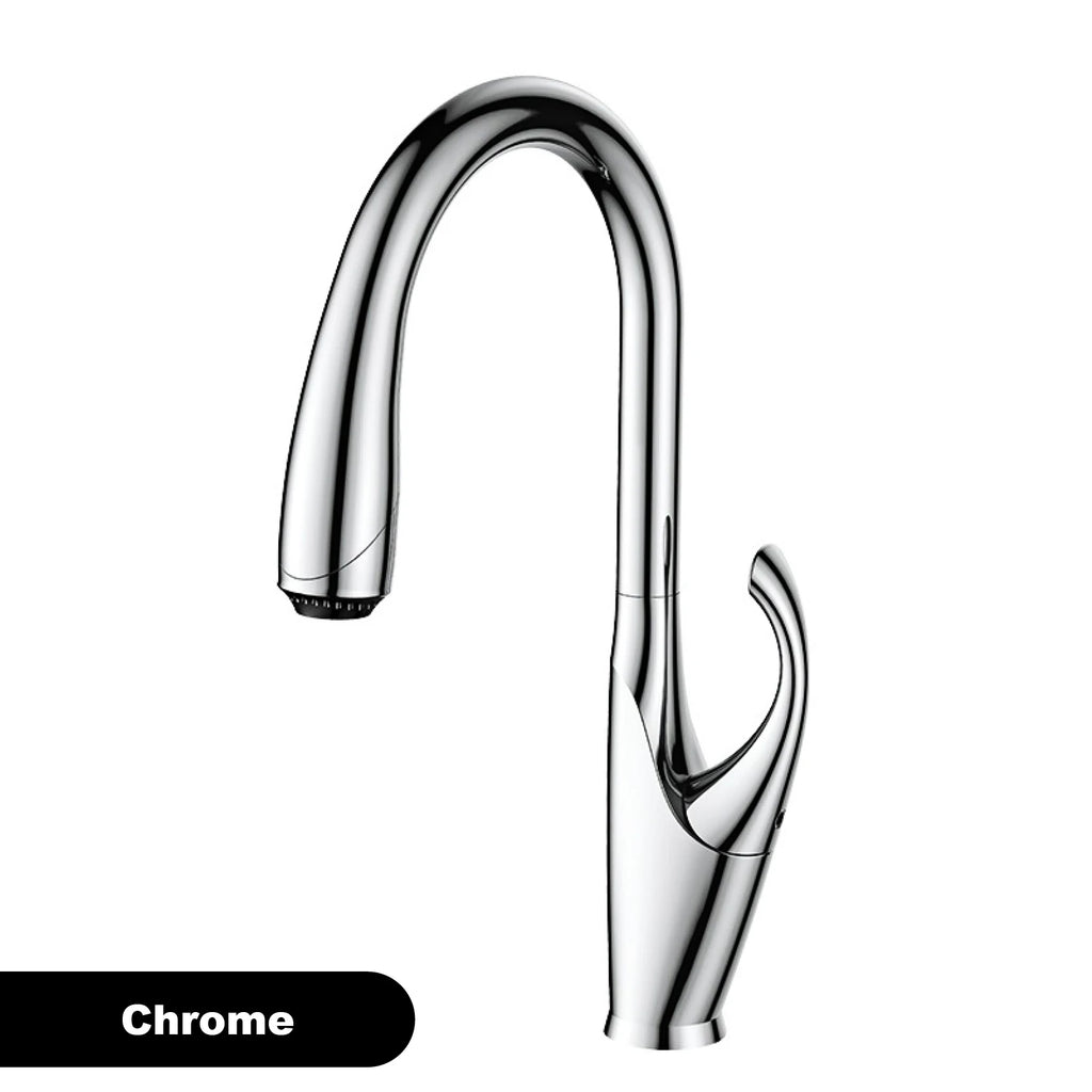 kitchen faucet, single handle, touch control, 3-function spray