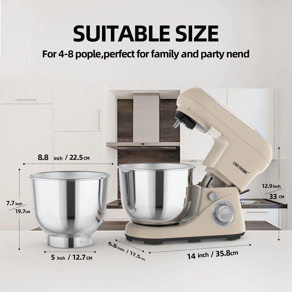 5Qt Stand Mixer, 6+P Speed, Food, Butter Beater