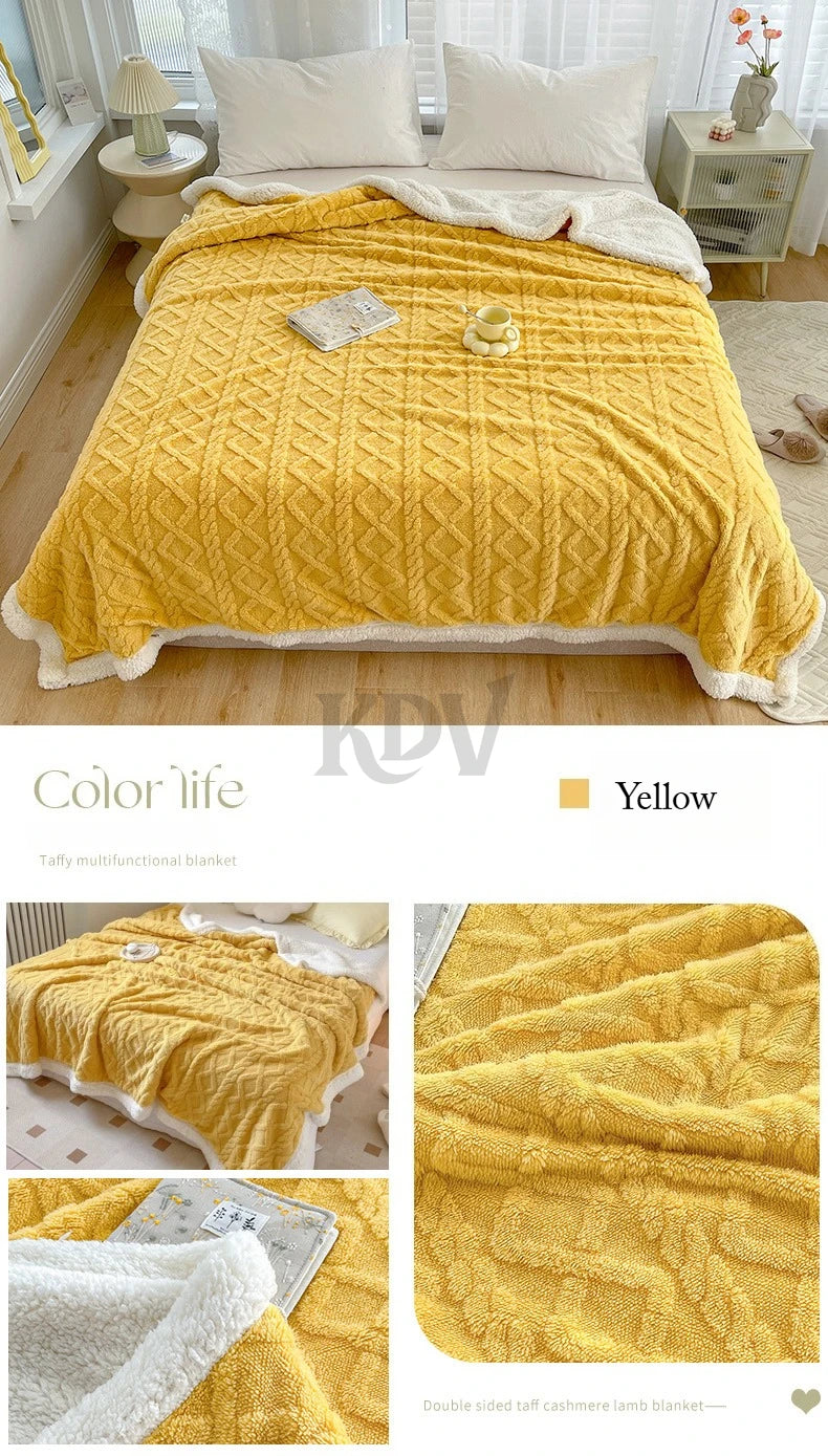 Fleece Blanket, Thick Warm, Single, Double, 10 Colors