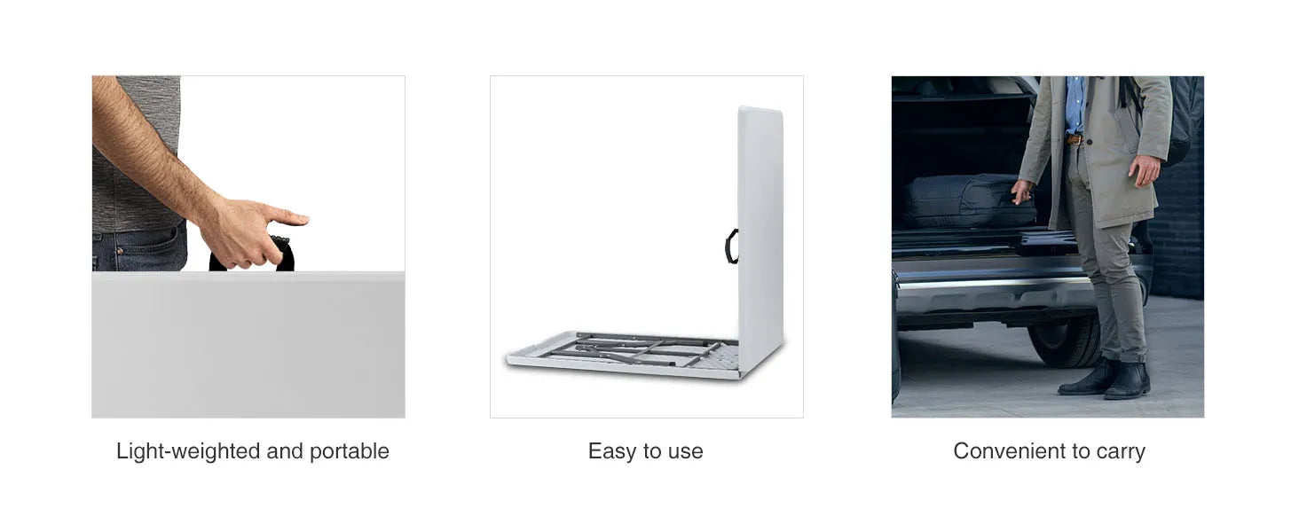 Folding Outdoor, Indoor Foldable Table, Carrying Handle