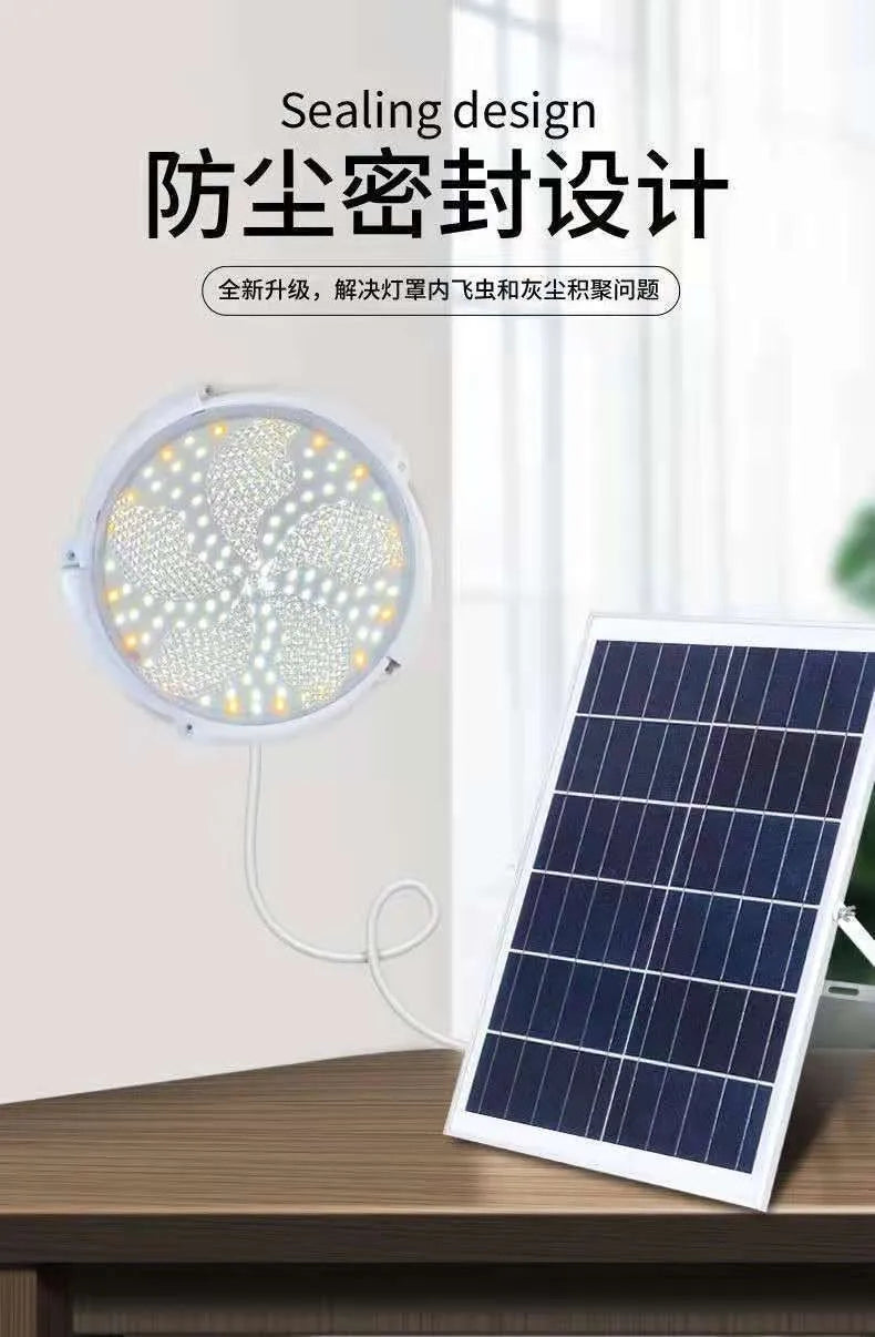 Solar Ceiling Light, Outdoor Indoor, Remote Control