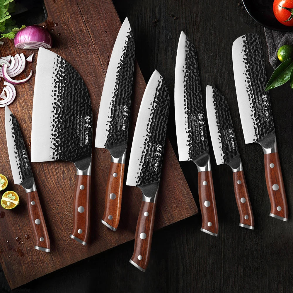 Japanese Hand Forged Stainless Steel Kitchen Knives