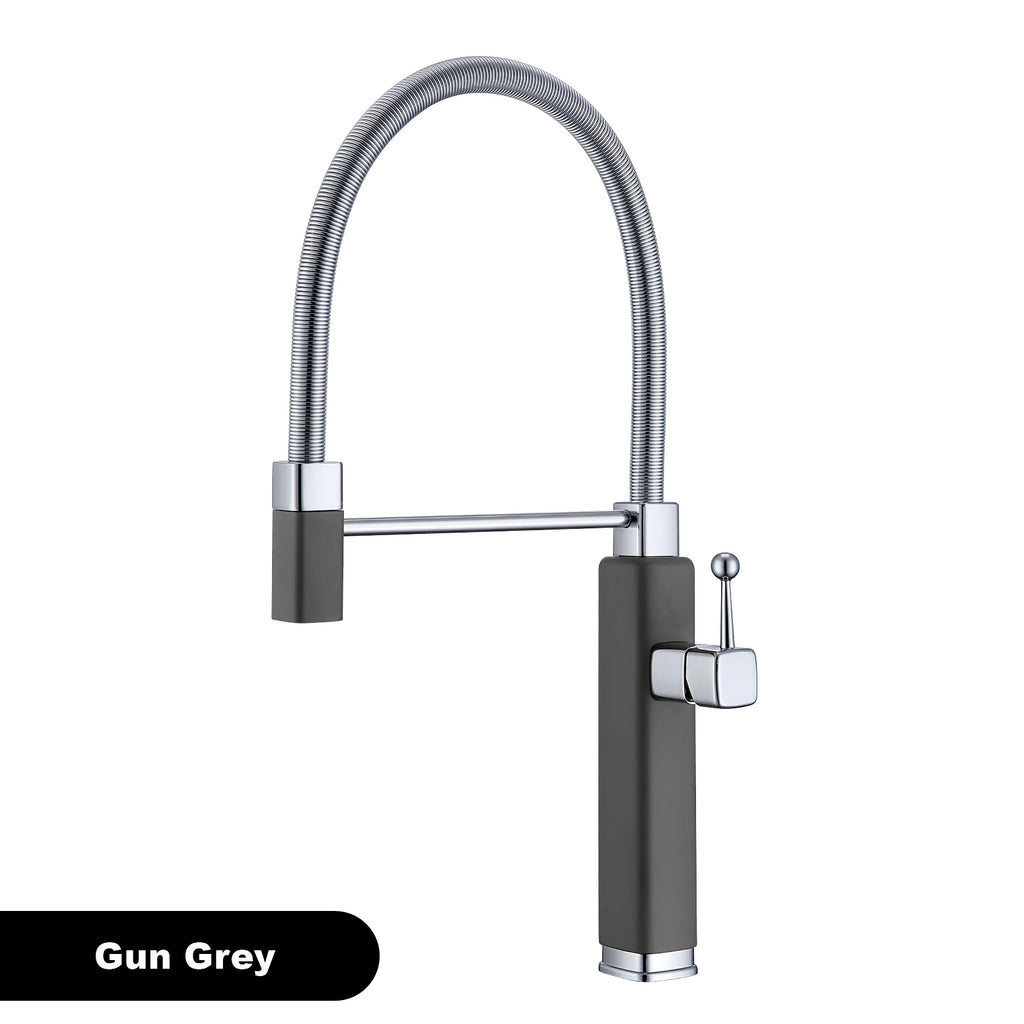 kitchen faucet with single handle, pull-out Spray