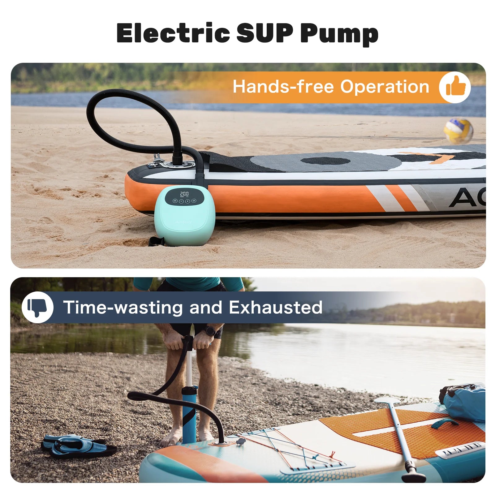 Electric 20PSI Pump, Paddle Board, Kayak, Surfing Board