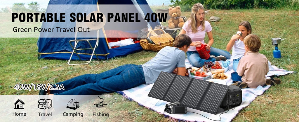 300W Solar Generator With 40 Watt Solar Panel