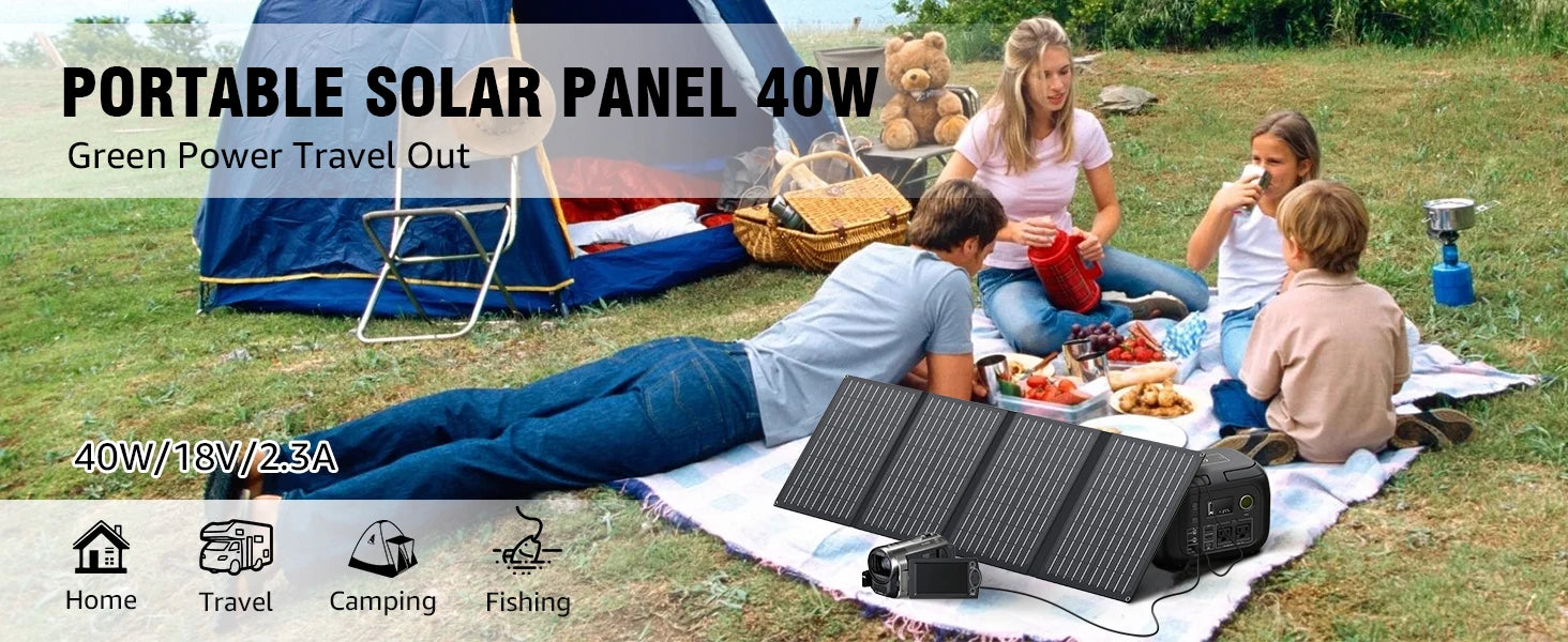 300W Solar Generator With 40 Watt Solar Panel