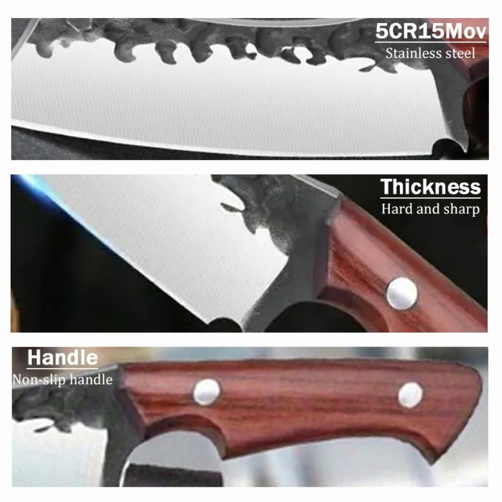 1-6PCS Stainless Steel Kitchen Knives Set