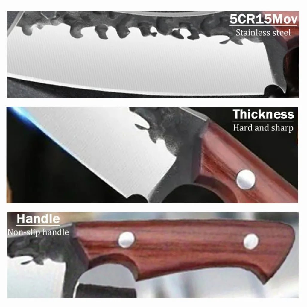 1-6PCS Stainless Steel Kitchen Knives Set