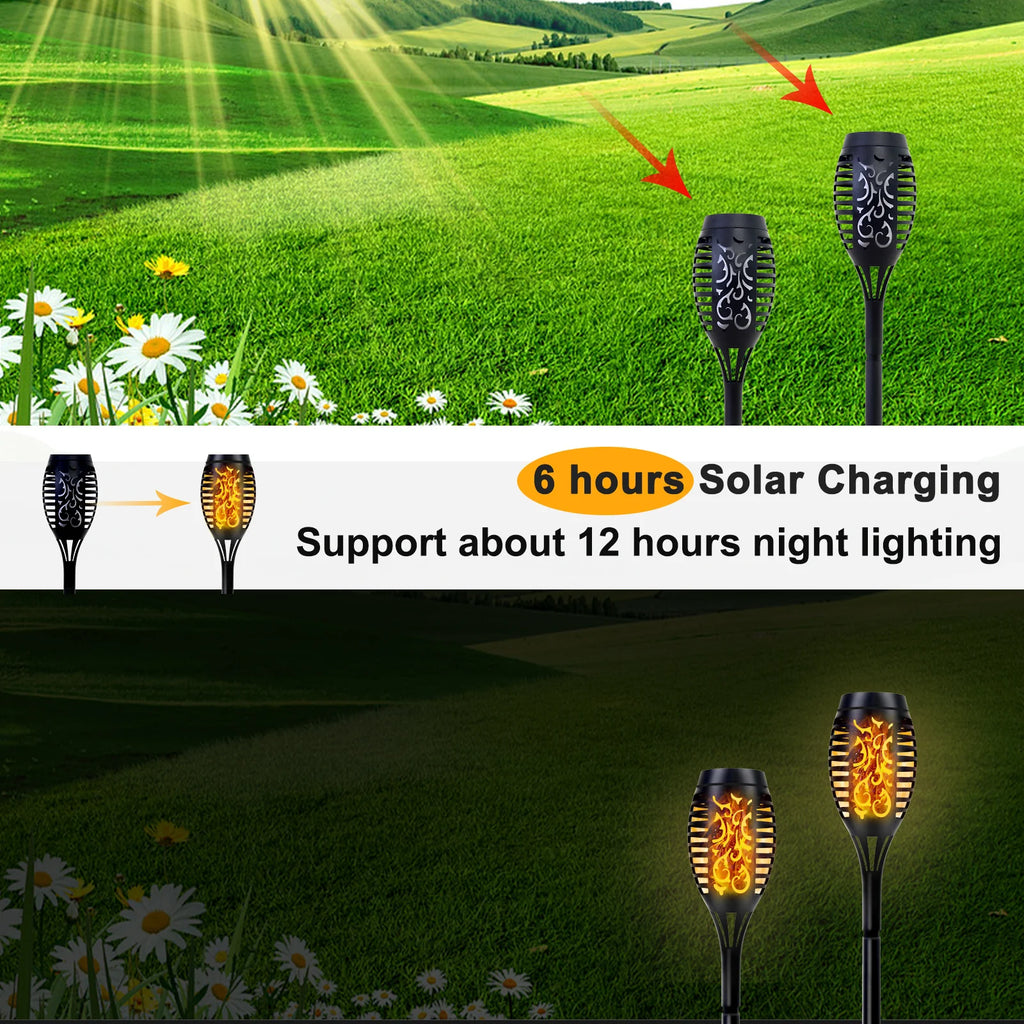 4/6/812Pcs Solar Torch Lights,