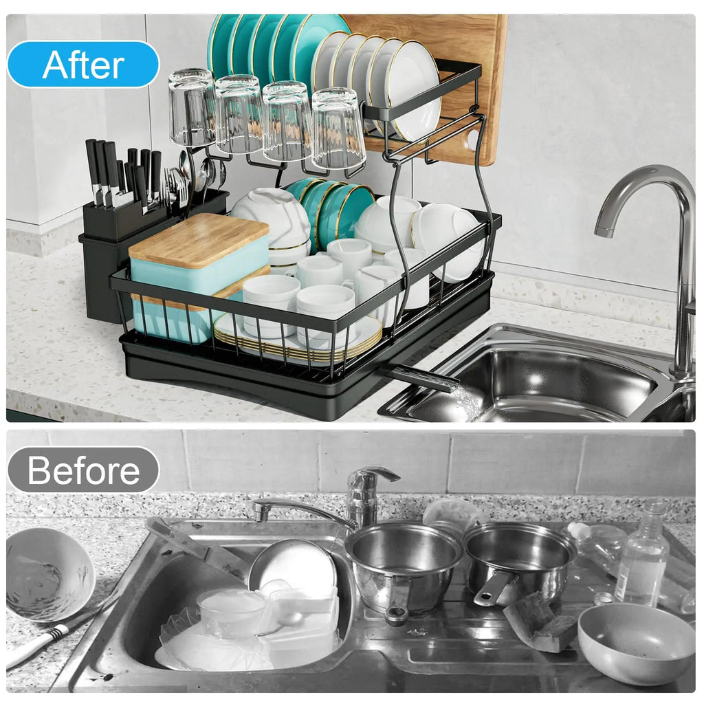 2-tier dish drying rack