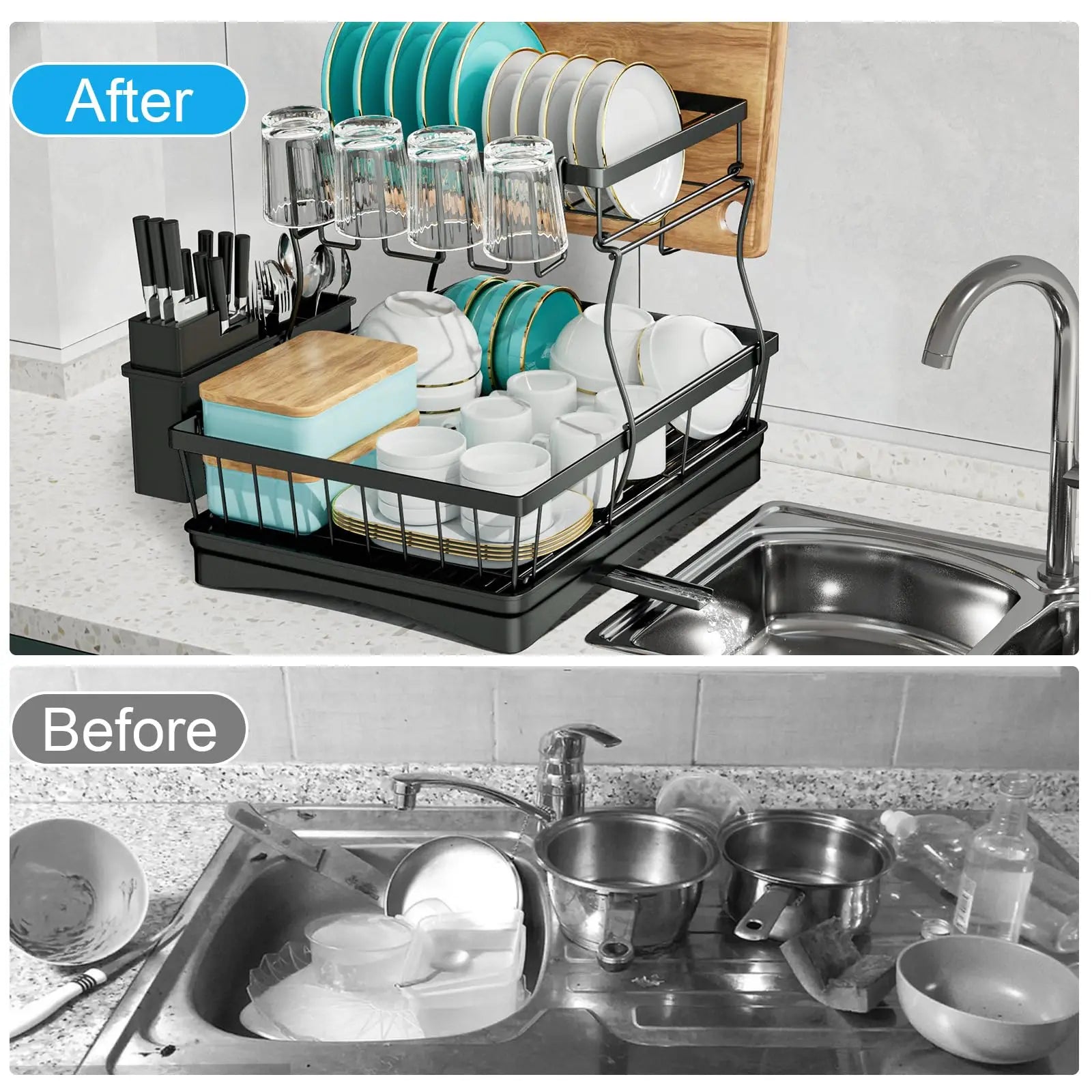 2-tier dish drying rack