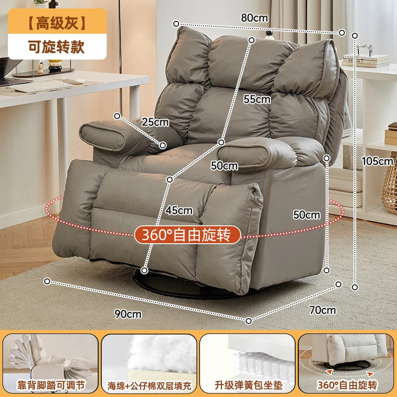 Leather Sofa Lounge Armchair Living Room Recliner