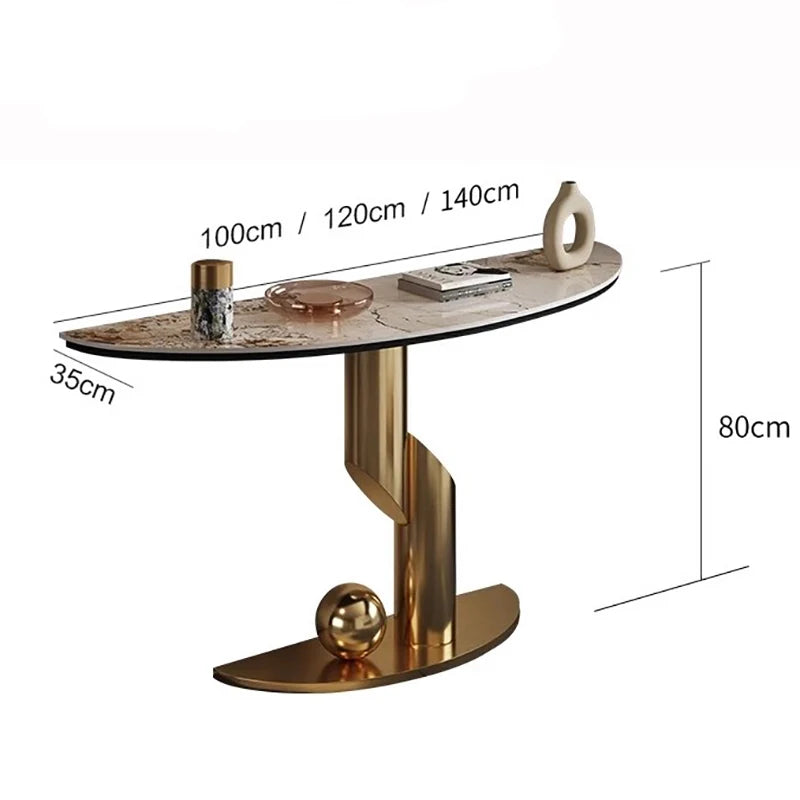 Table Hallway Metal Console Table